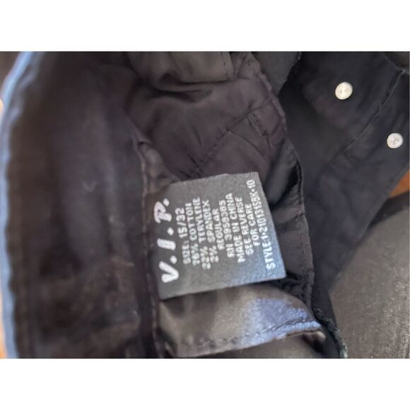 VIP High Waisted Women’s Pants Button Up Wide Leg Size 32 - Picture 7 of 7